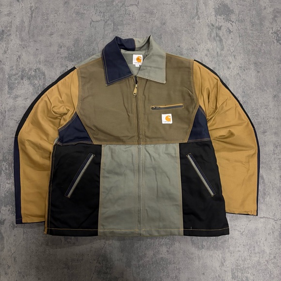 Carhartt multicolor custom made patchwork jacket large - Picture 1 of 3